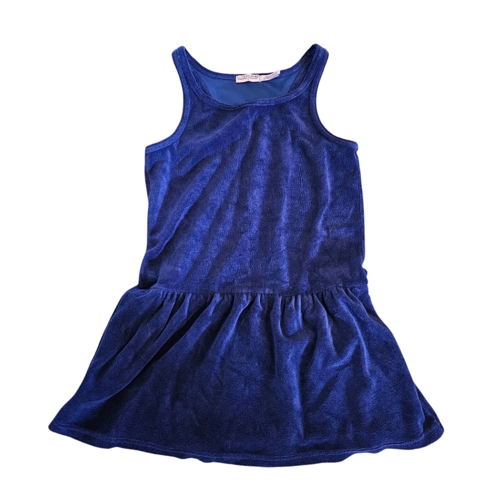 Juicy Couture Girls Youth‎ Terry Velour Sundress Swim Cover 8 Blue Beach Y2K
